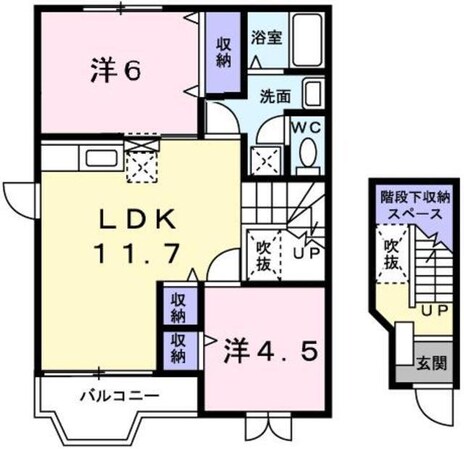 グリーンコート梅原Ｃの物件間取画像